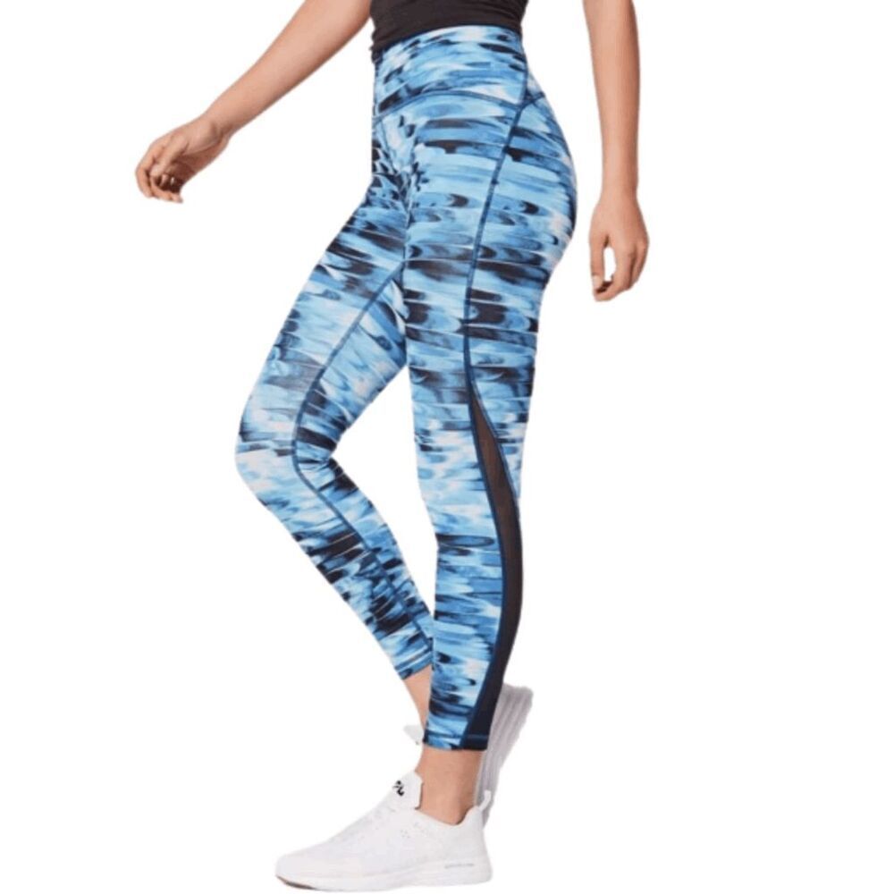 LULULEMON ATHLETICA Train Times 7/8 Pant 25' in Tidal Multi/True Navy Size 6